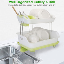 NewHome™ 2-Tier Dish Drying Rack product image