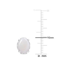 2.00 Carat (ctw) Opal Oval Stud Earrings in Sterling Silver product image
