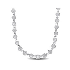 Sterling Silver 1/2 Carat (ctw) Diamond Tennis Necklace product image