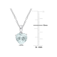 1.50 Carat (ctw) Aquamarine Heart Solitaire Necklace product image