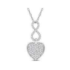 1/4 Carat (ctw) Diamond Infinity Heart Necklace product image