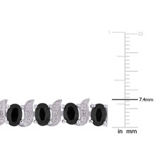 14.75 Carat (ctw) Black Sapphire Bracelet product image