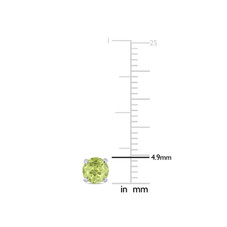 1.12 Carat (ctw) Round Peridot Solitaire Earrings in 14K White Gold product image