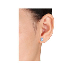 2.50 Carat (ctw) Blue Topaz Emerald-Cut Solitaire Stud Earrings product image
