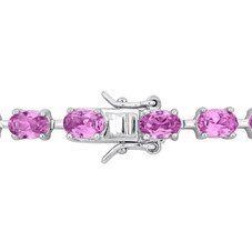 13.34 Carat (ctw) Lab-Created Pink Sapphire Bracelet product image