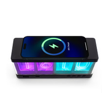 Vintage Wireless Charging Glow Alarm Clock product image