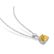 3/4 Carat (ctw) Citrine Solitaire Round Pendant Necklace product image