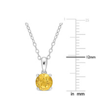 3/4 Carat (ctw) Citrine Solitaire Round Pendant Necklace product image