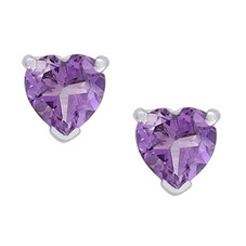 1.50 Carat (ctw) Amethyst Heart Earrings and Necklace Set product image