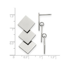 Stainless Steel Geometric Squares Dangle Earrings product image