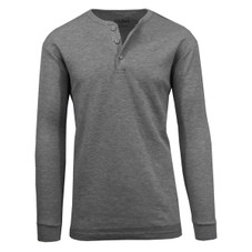 Men's Thermal Waffle Knit Long Sleeve Henley Shirt product image