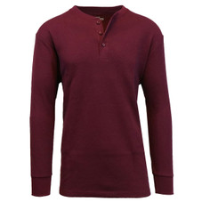 Men's Thermal Waffle Knit Long Sleeve Henley Shirt product image