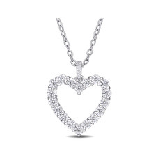 1/2 Carat (ctw) Lab-Created Moissanite Heart Necklace product image