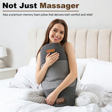 2-in-1 Heated Lumbar Support Massager Pillow with Eye Mask product image
