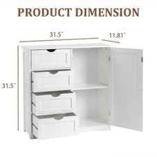 Large Wooden Bathroom Floor Cabinet product image