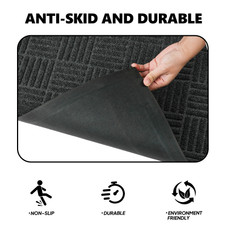 Black Rubber Front Door Mat product image