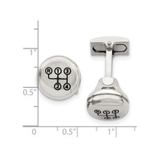Polished Enameled Stick Shift Cufflinks  product image