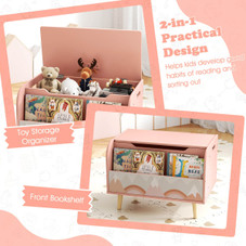 Kids  Wooden Toy Box  with  Bookcase product image