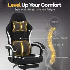 Gaming Chair with 360° Rolling Casters and Heavy-Duty 5-Claw Metal Base product image