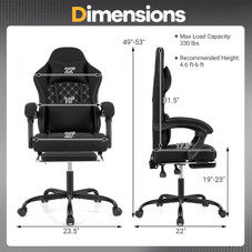 Adjustable Computer Chair with 90°-135° Reclining Backrest  product image
