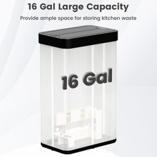 16-Gallon Trash Can with Wing Lid and Motion Sensor Technology product image