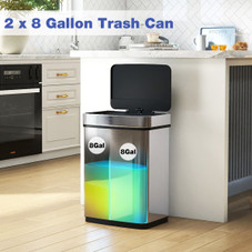 16-Gallon Trash Can with Dual Compartments  product image