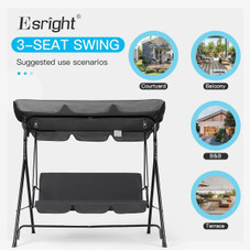 3-Seat Glider Patio Swing with Adjustable Canopy product image