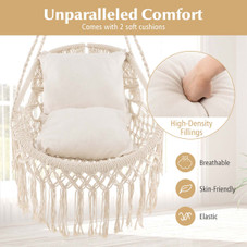 Macrame Swing Chair with Soft Cushions product image
