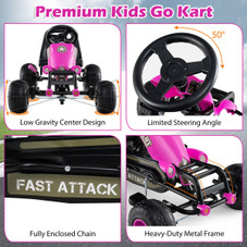 4-Wheel Pedal Go Kart with Safety Hand Brake  product image