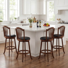 31” Bar Height Barstools with Backrest and Footrests product image