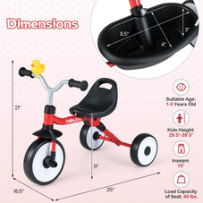 3-in-1 Kids Tricycle with Lighted Wheels and Basket product image