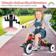 3-in-1 Kids Tricycle with Lighted Wheels and Basket product image