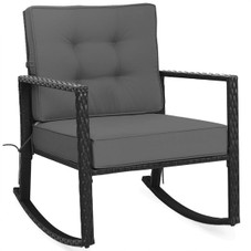 Outdoor Patio Rattan Rocker Chair with Cushions product image