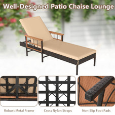 Patio Rattan Chaise Lounge (1- or 2-Pack) product image
