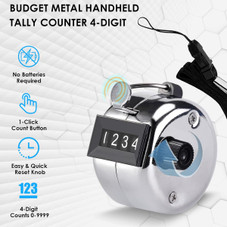 Metal 4-Digit Hand Tally Counter Clicker product image