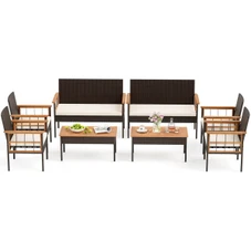 8-Piece Wicker Furniture Set with Coffee Table product image