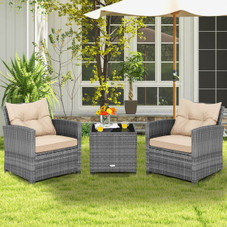 Patio Rattan Furniture Bistro Set (3 Pieces) product image