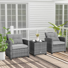 Patio Rattan Furniture Bistro Set (3 Pieces) product image