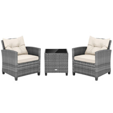 Patio Rattan Furniture Bistro Set (3 Pieces) product image