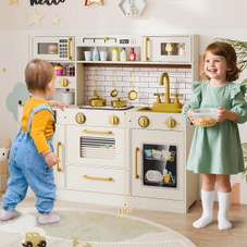 Kids Kitchen Play Set with Interactive Stoves and Accessories product image