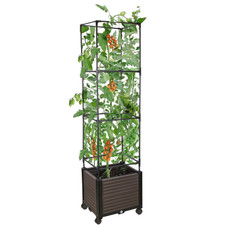 Planter Box with Trellis and Wheels product image