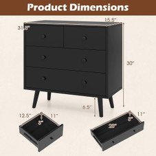 Mid-Century 4-Drawer Dresser product image