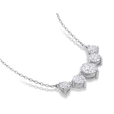 2.45 Carat (ctw) Lab-Created Moissanite Necklace in Sterling Silver product image