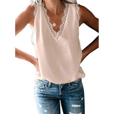 Women's Lace-Trim V-Neck Tank Top product image