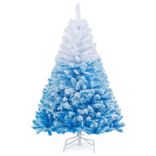 Pink and Blue Artificial Christmas Tree with Flocked Branch Tips product image