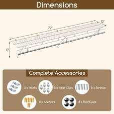 Closet Shelf with Hanging Rod product image