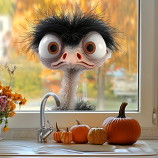 Funny Peeking Bird Window Decal (20-Pack) product image