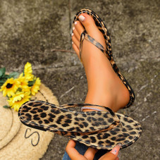 Women's Leopard Print Flip Flops product image