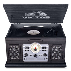 State 7-in-1 Wood Music Center with 3-Speed Turntable & Dual Bluetooth product image