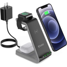 Aduro PowerUp Trinity Pro 3-in-1 Wireless Charging Station for Apple Products product image